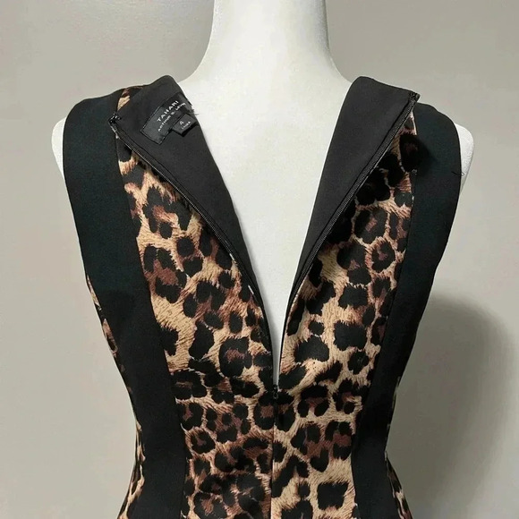 Tahari Arthur S. Levine Cheetah Print Sleeveless Sheath Dress - Picture 7 of 15